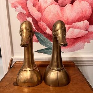 Gold Duck Bookends
